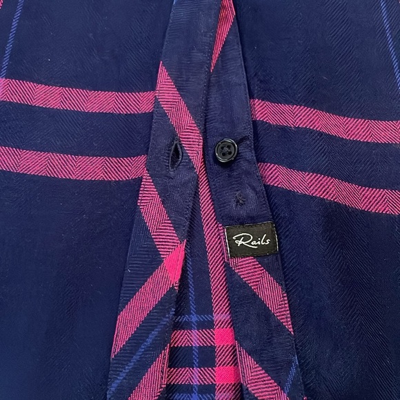 Rails navy and pink plaid shirt - Picture 7 of 13